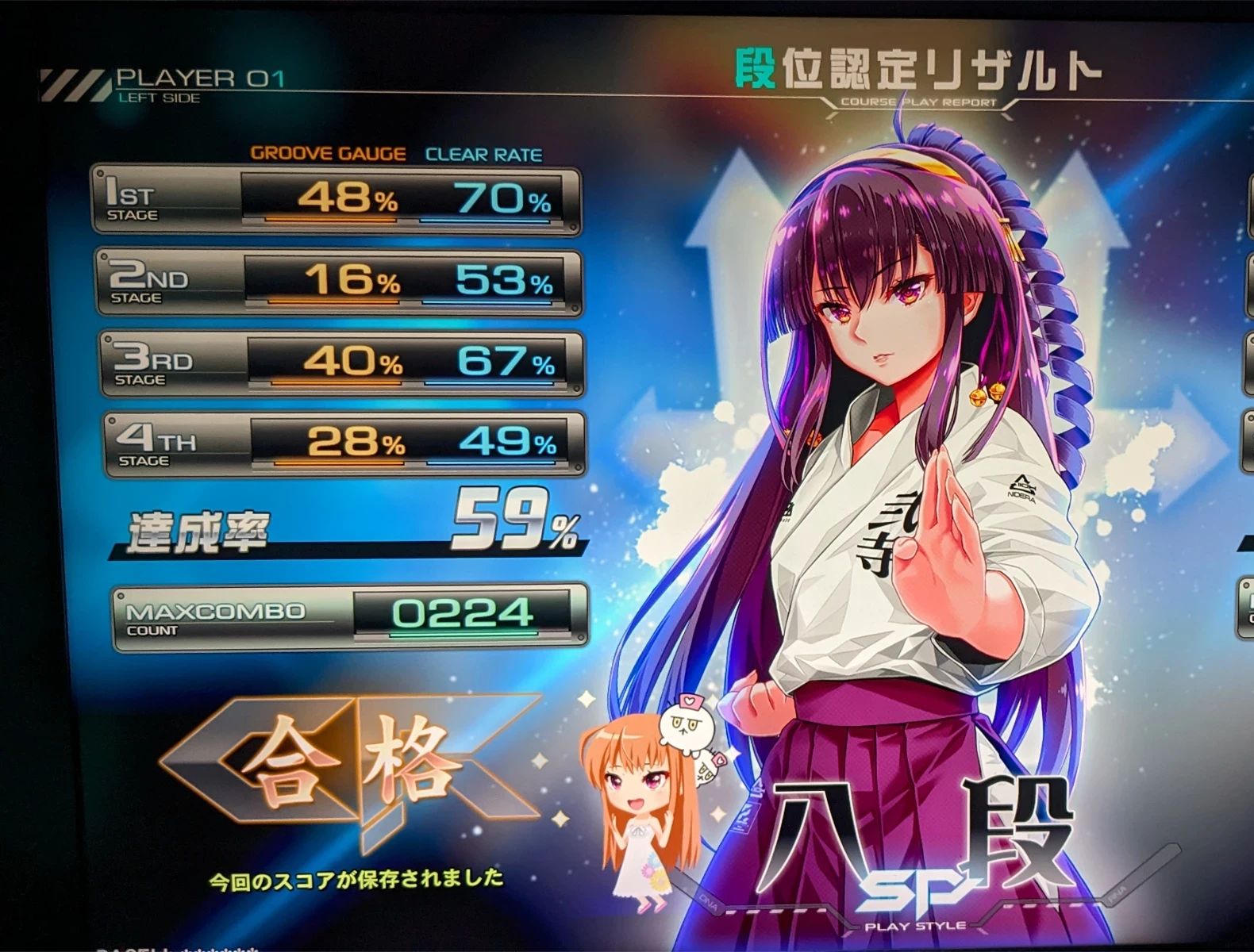 RESIDENT 八段リザルト